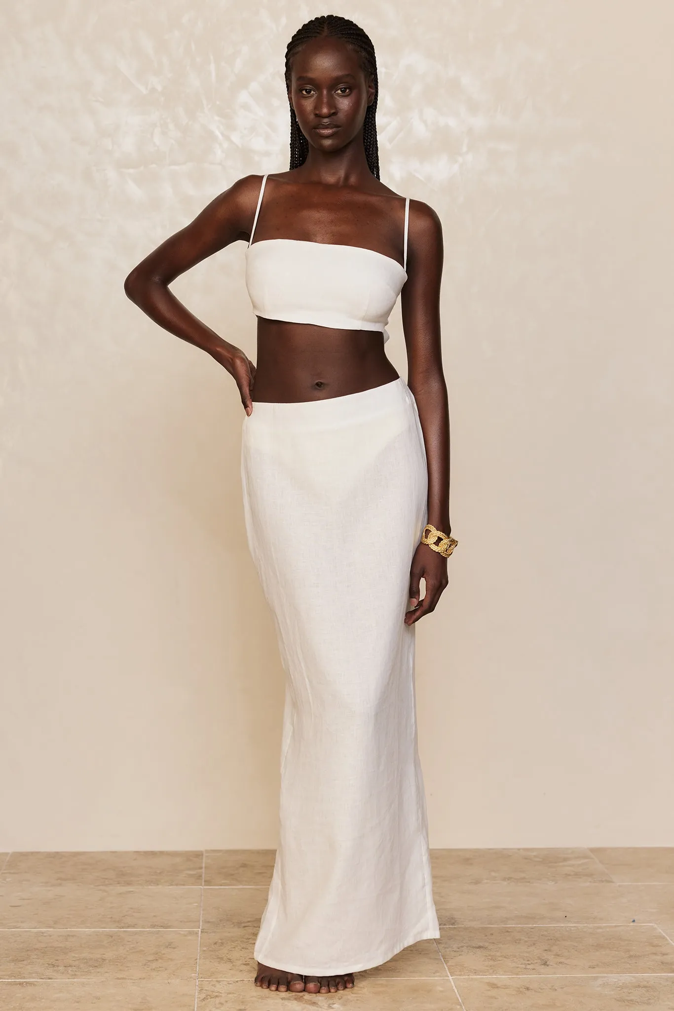 San Diego Top - White Linen Monday Swimwear