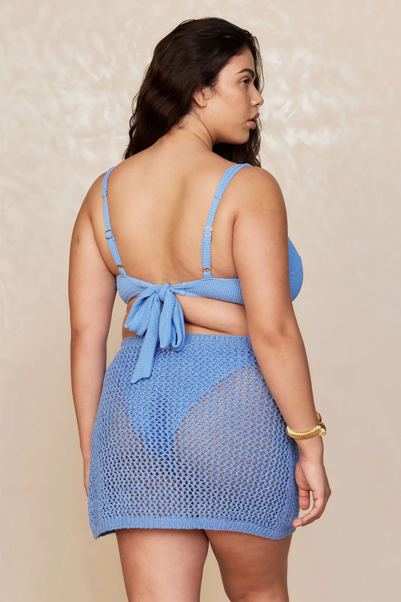 Santa Marta Sarong - Azure Petit Crochet Monday Swimwear
