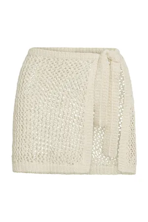 Santa Marta Sarong - Ivory Petit Crochet Monday Swimwear