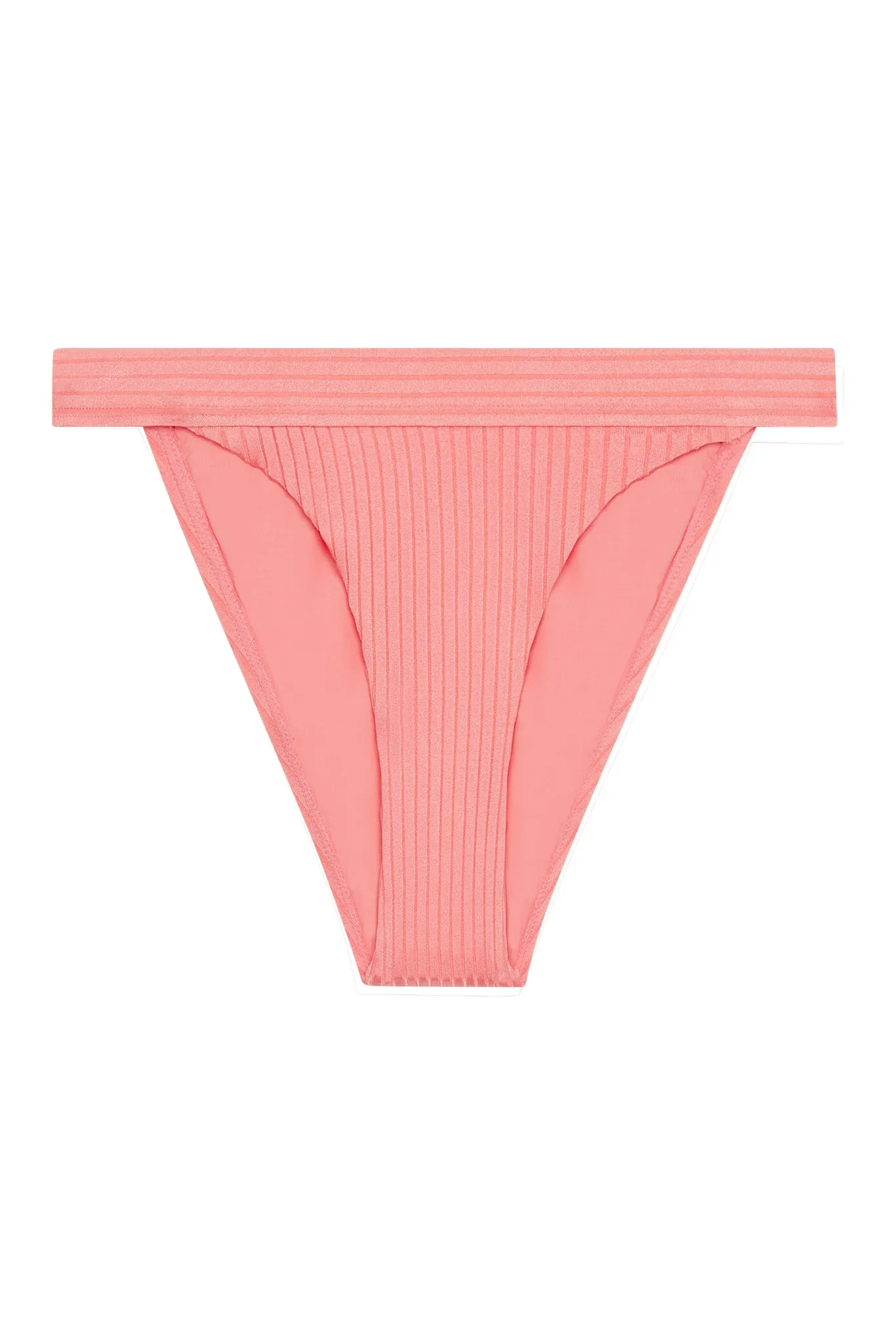 Santorini Bottom - Guava Wide Rib Monday Swimwear