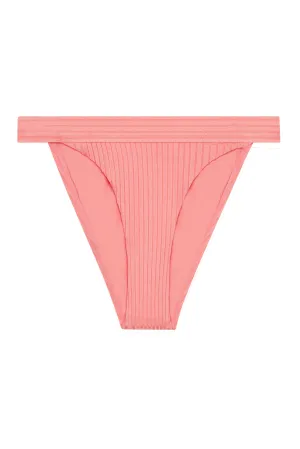 Santorini Bottom - Guava Wide Rib Monday Swimwear