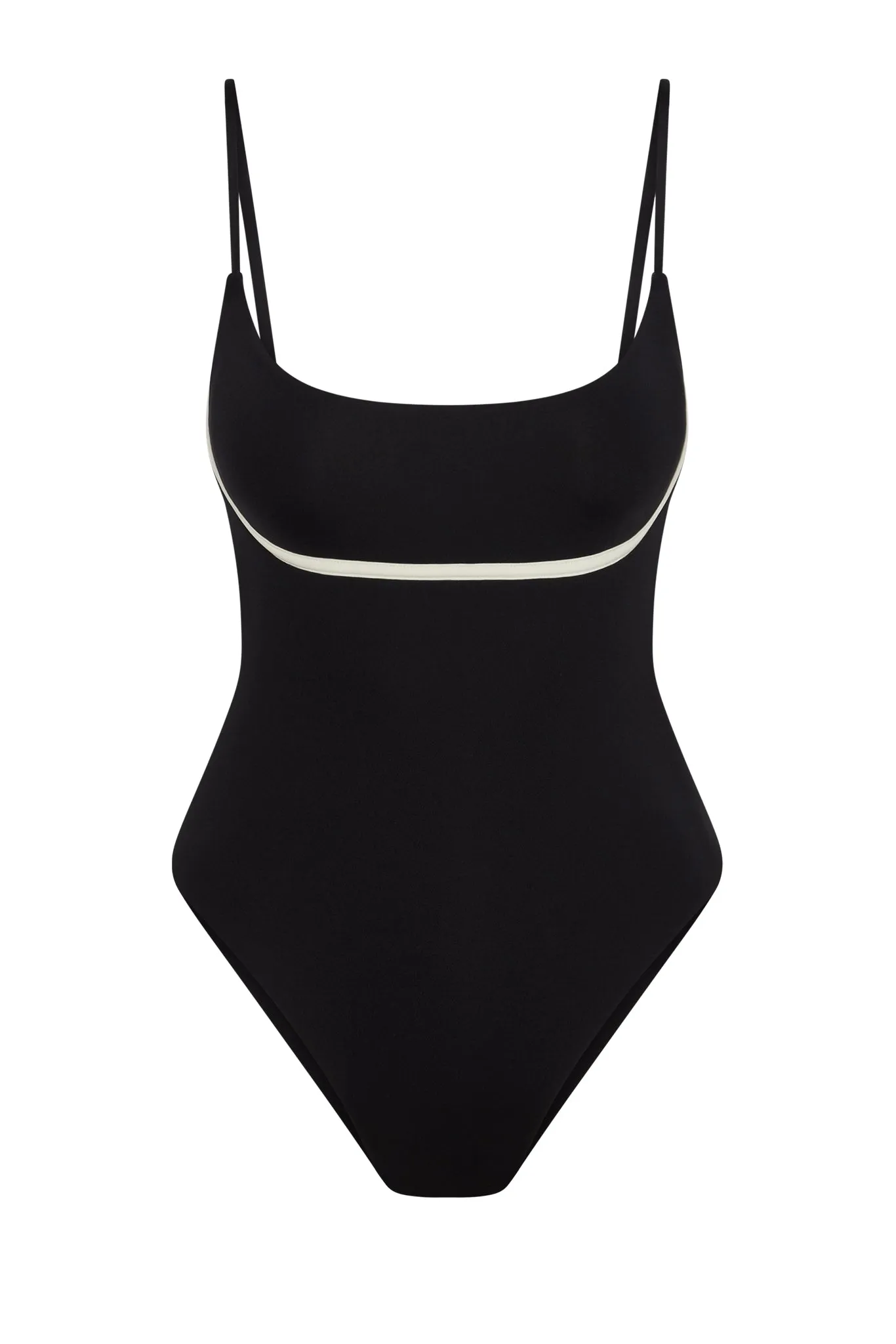 Sausalito One Piece - Black/Ivory Monday Swimwear