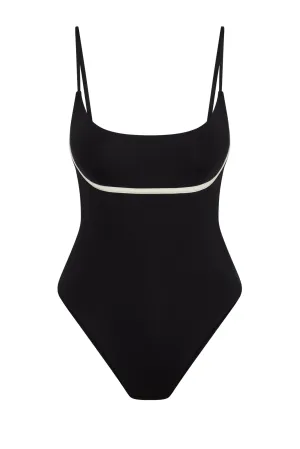 Sausalito One Piece - Black/Ivory Monday Swimwear