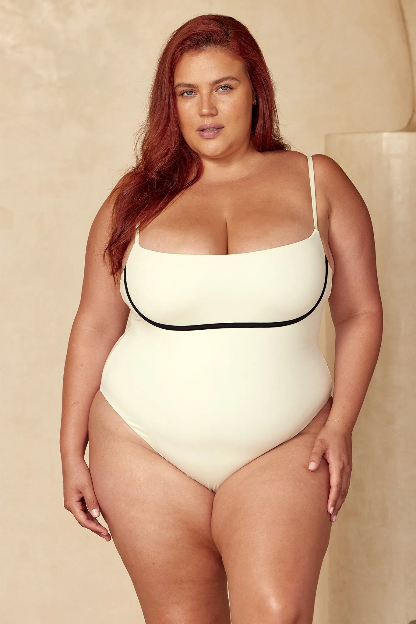 Sausalito One Piece - Ivory/Black Monday Swimwear