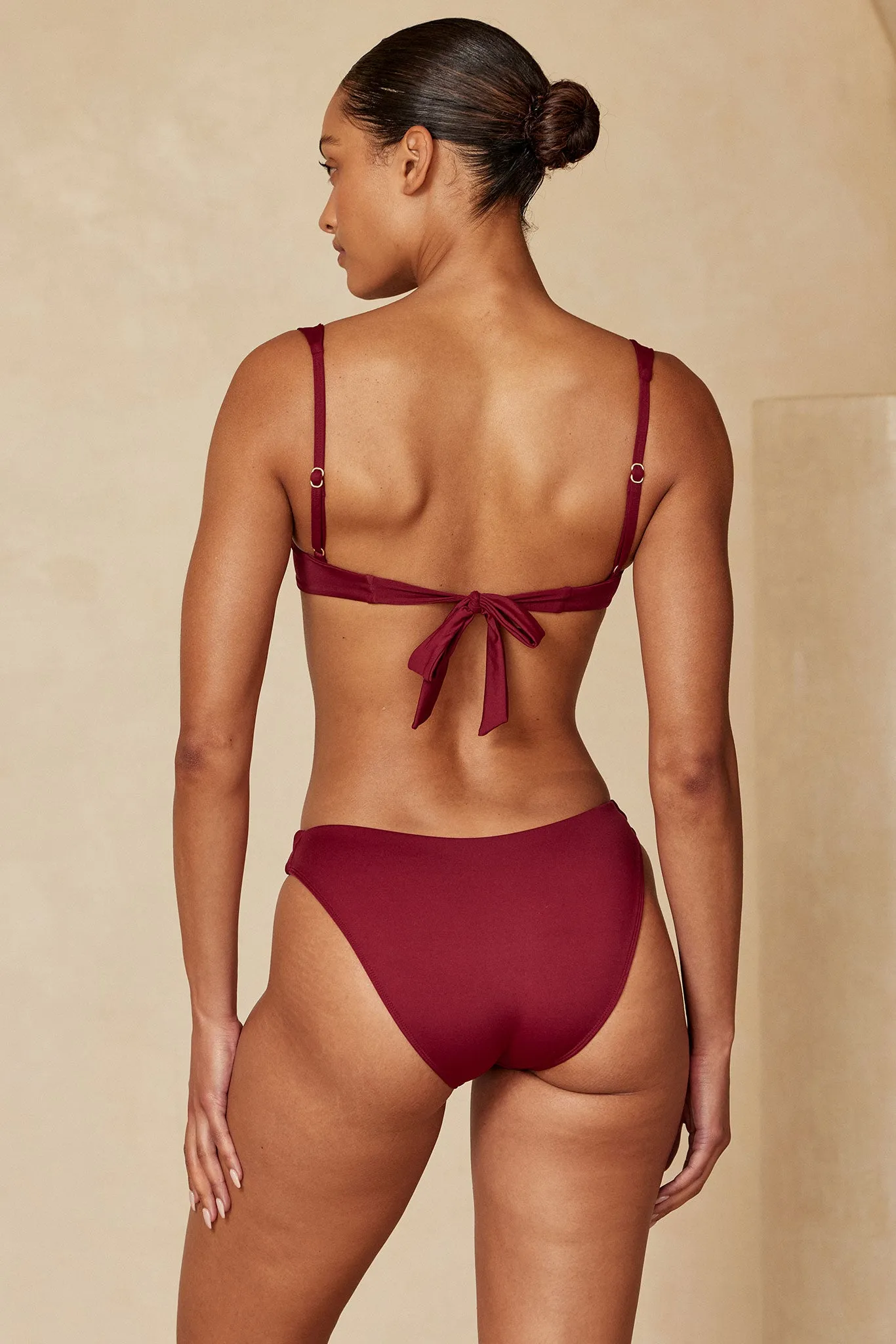 Seychelles Bottom - Burgundy (Modest Coverage) Monday Swimwear