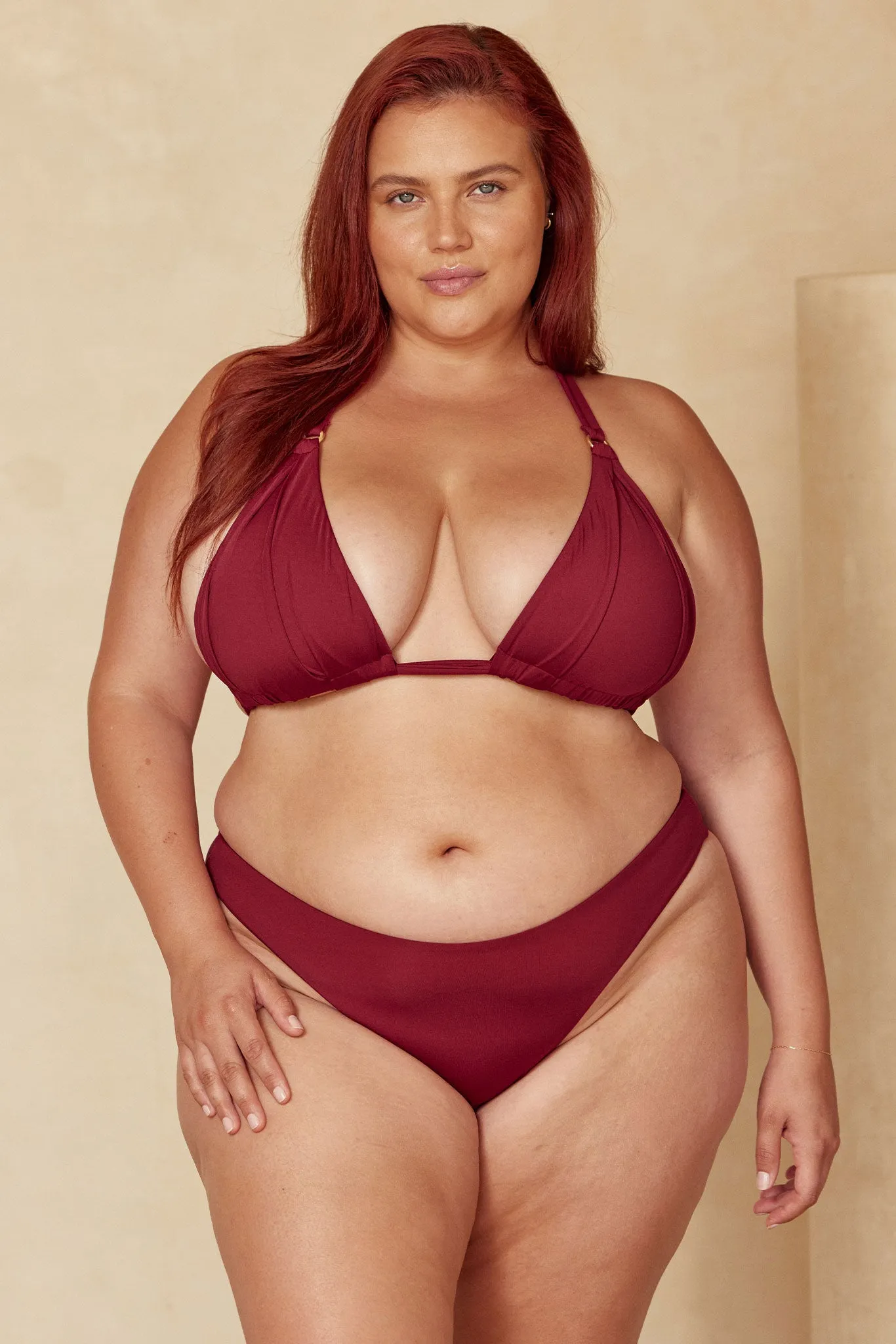 Seychelles Bottom - Burgundy (Modest Coverage) Monday Swimwear