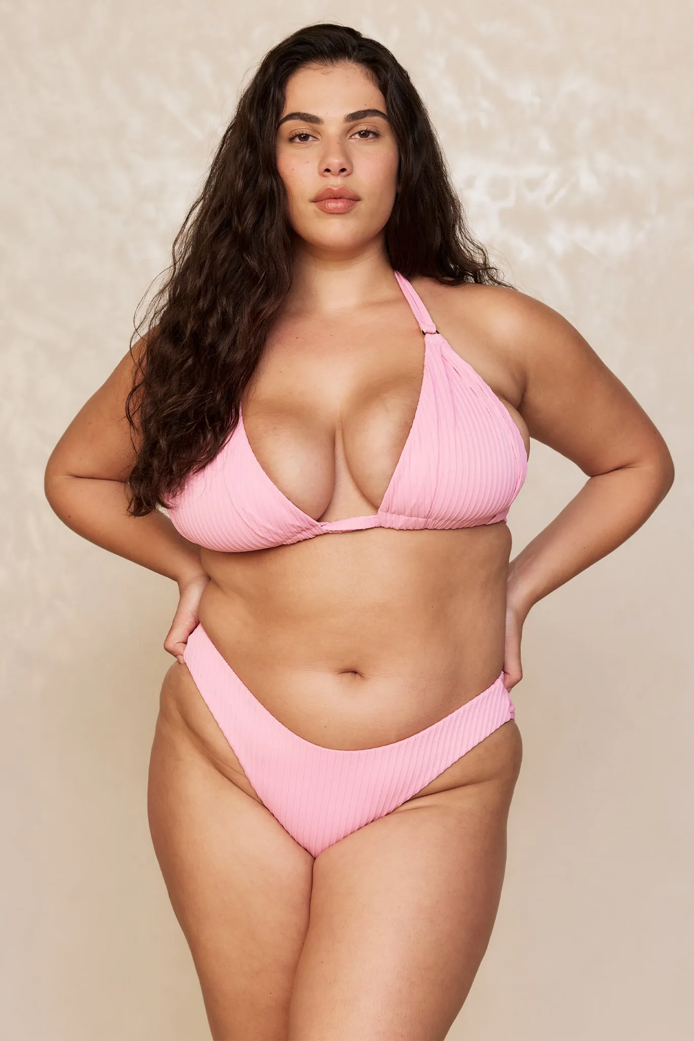 Seychelles Bottom - Cherry Blossom Matte Rib (Modest Coverage) Monday Swimwear