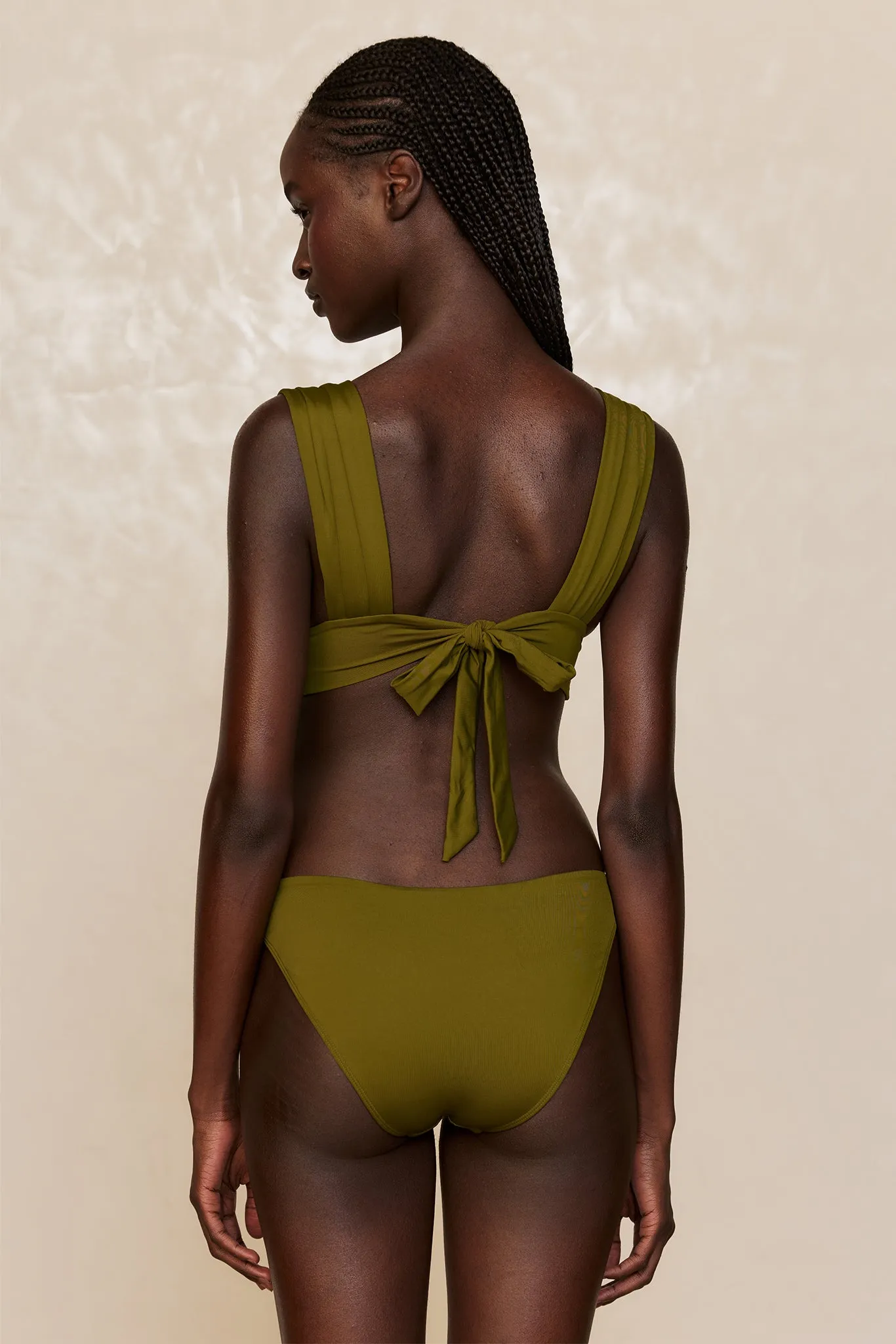 Seychelles Bottom - Olive (Modest Coverage) Monday Swimwear