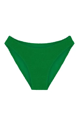 Seychelles Bottom - Palm Green Crinkle (Modest Coverage) Monday Swimwear