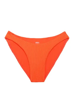 Seychelles Bottom - Papaya Wide Rib Monday Swimwear