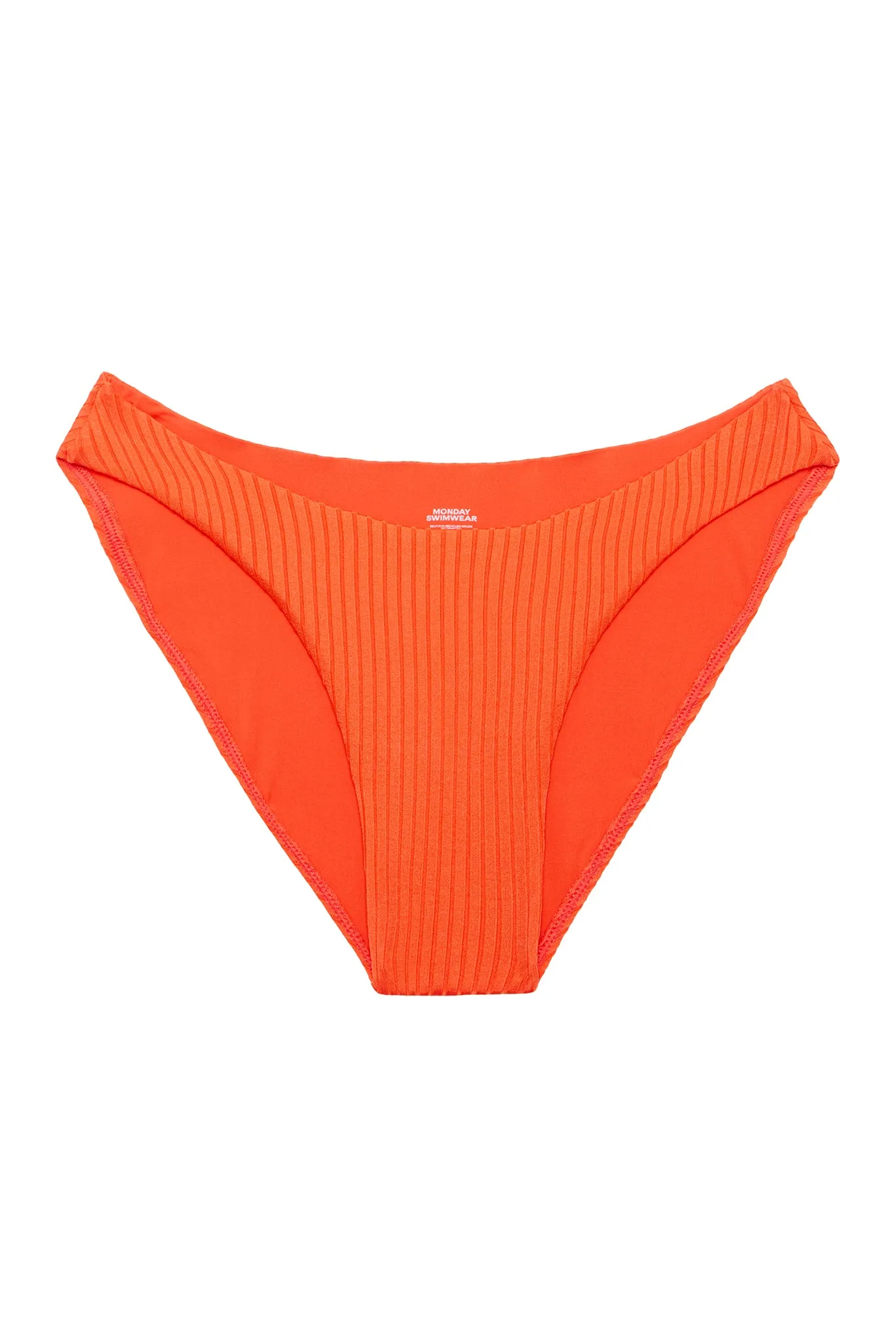 Seychelles Bottom - Papaya Wide Rib Monday Swimwear