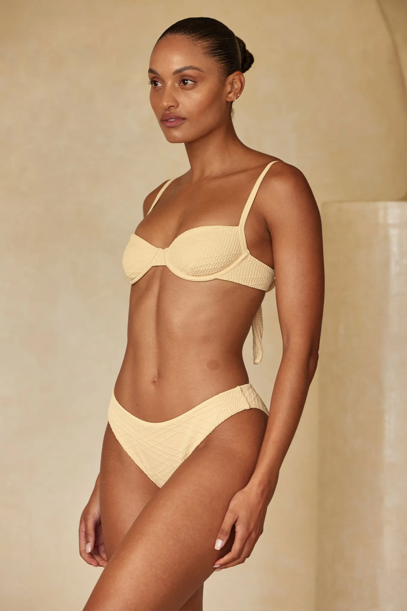Seychelles Bottom - Raffia Summer Plaid (Modest Coverage) Monday Swimwear