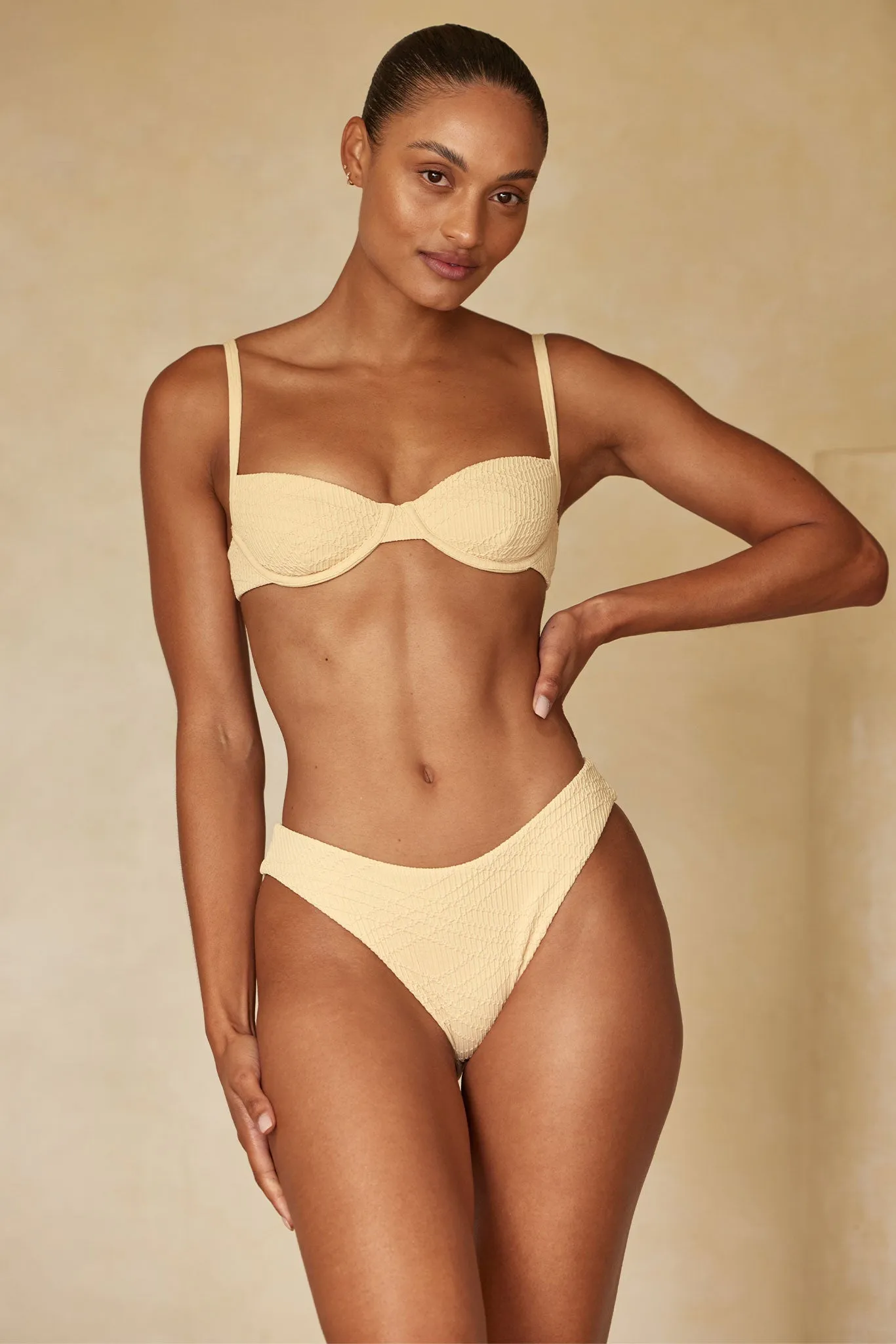 Seychelles Bottom - Raffia Summer Plaid (Modest Coverage) Monday Swimwear