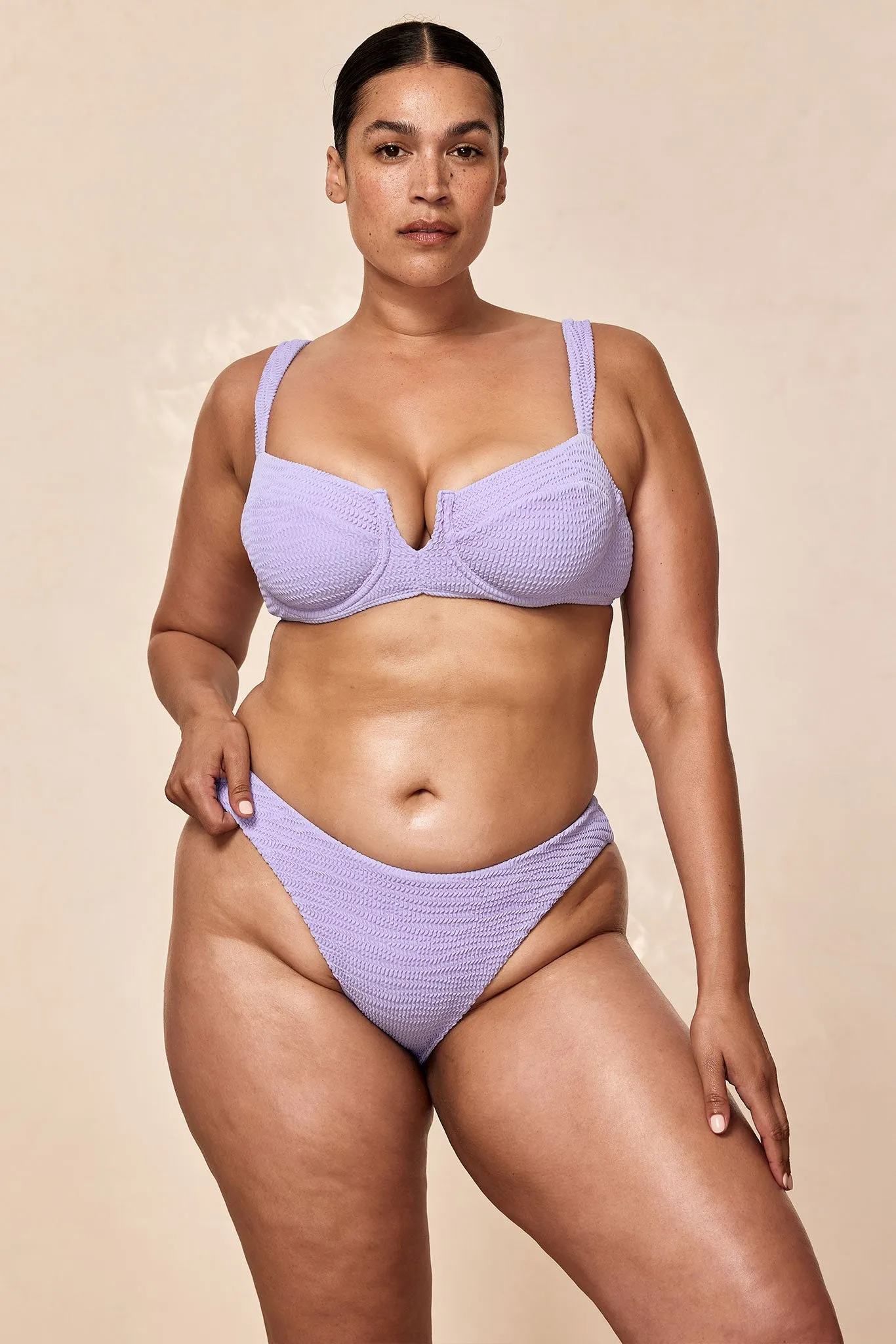 Seychelles Bottom - Wisteria Crinkle (Modest Coverage) Monday Swimwear