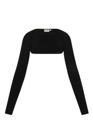 Silver Lake Knitwear Bolero - Black Rib Monday Swimwear
