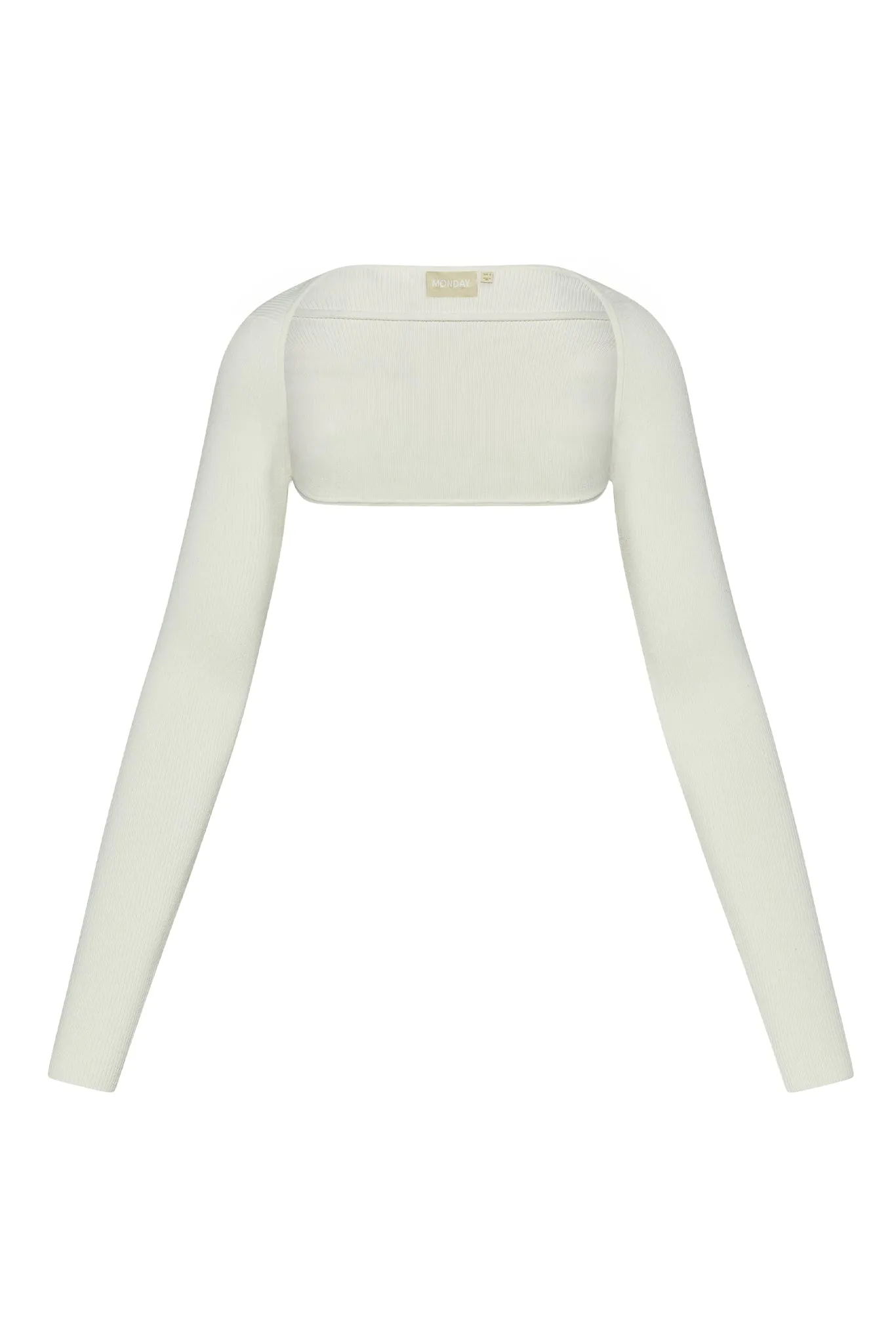 Silver Lake Knitwear Bolero - White Rib Monday Swimwear