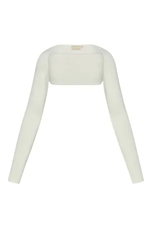 Silver Lake Knitwear Bolero - White Rib Monday Swimwear