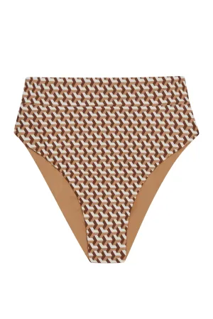 Sorrento Bottom - Husk Geo Monday Swimwear