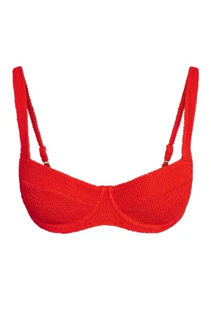Sorrento Top - Chili Pepper Crinkle Monday Swimwear