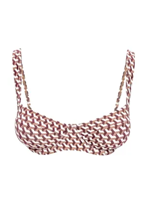 Sorrento Top - Husk Geo Monday Swimwear