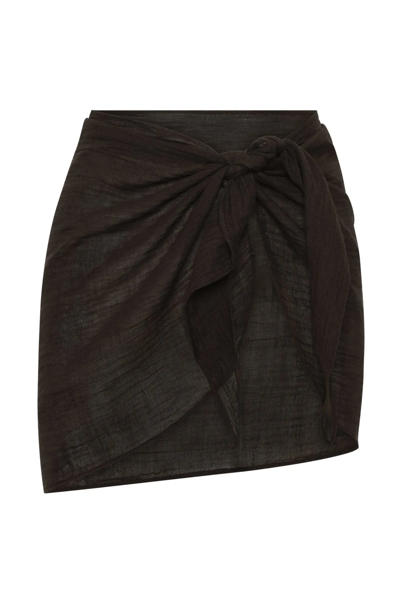 South Beach Sarong - Black Crinkle Monday Swimwear