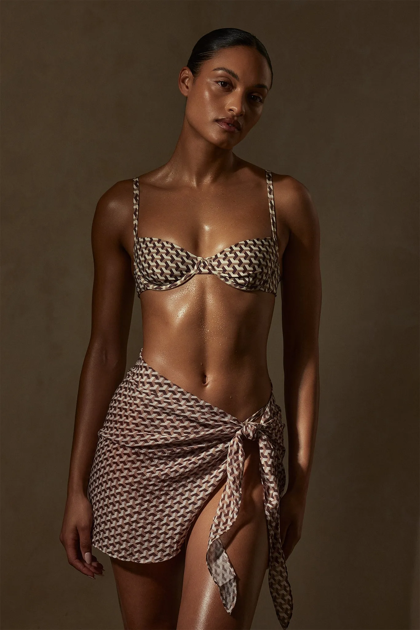 South Beach Sarong - Husk Geo Monday Swimwear