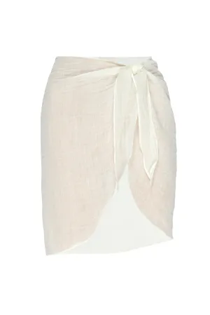 South Beach Sarong - Ivory Crinkle Monday Swimwear