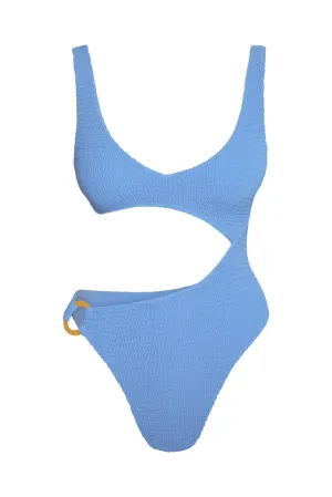St. Barth's One Piece - Azure Crinkle Monday Swimwear