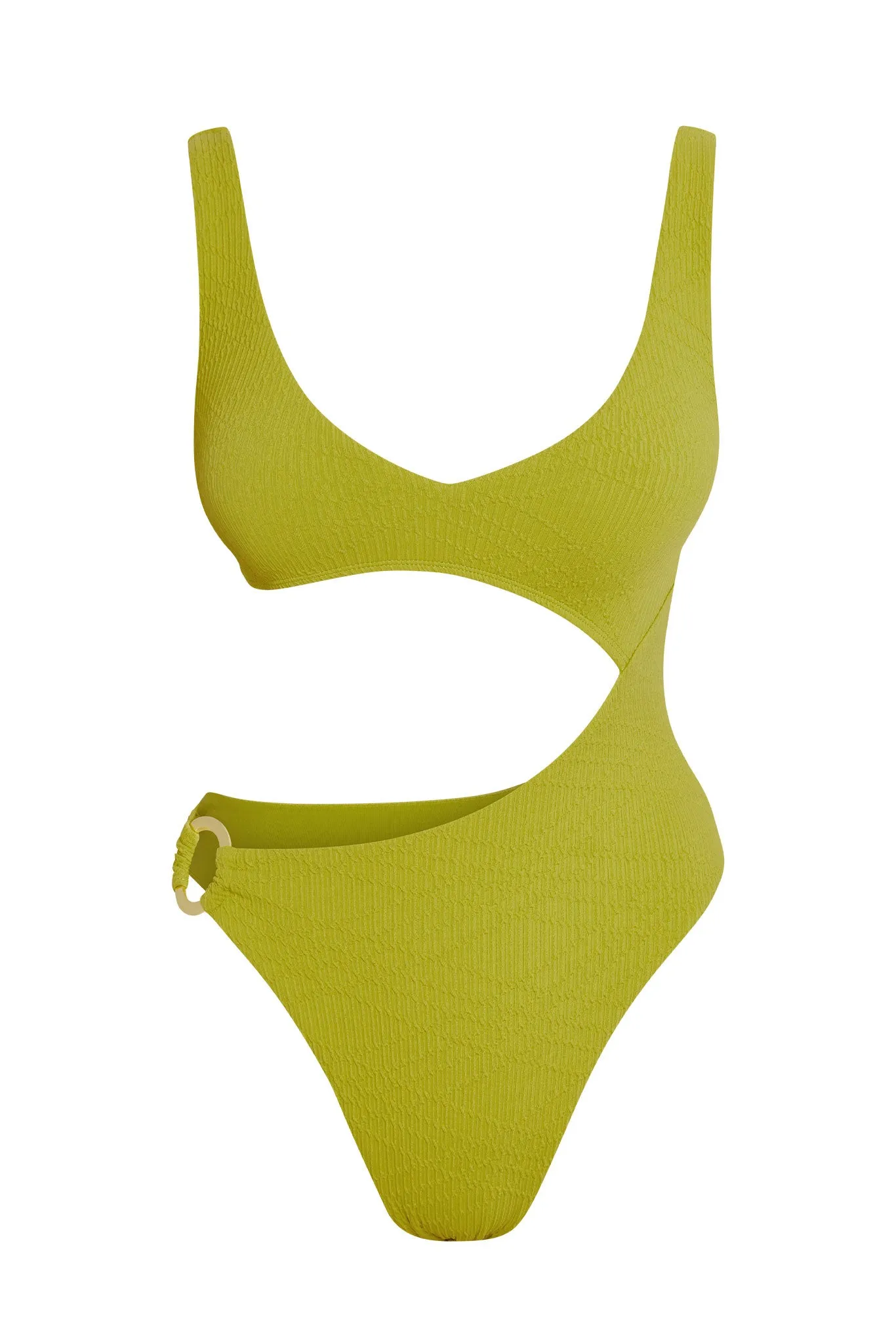 St. Barth's One Piece - Chartreuse Summer Plaid Monday Swimwear