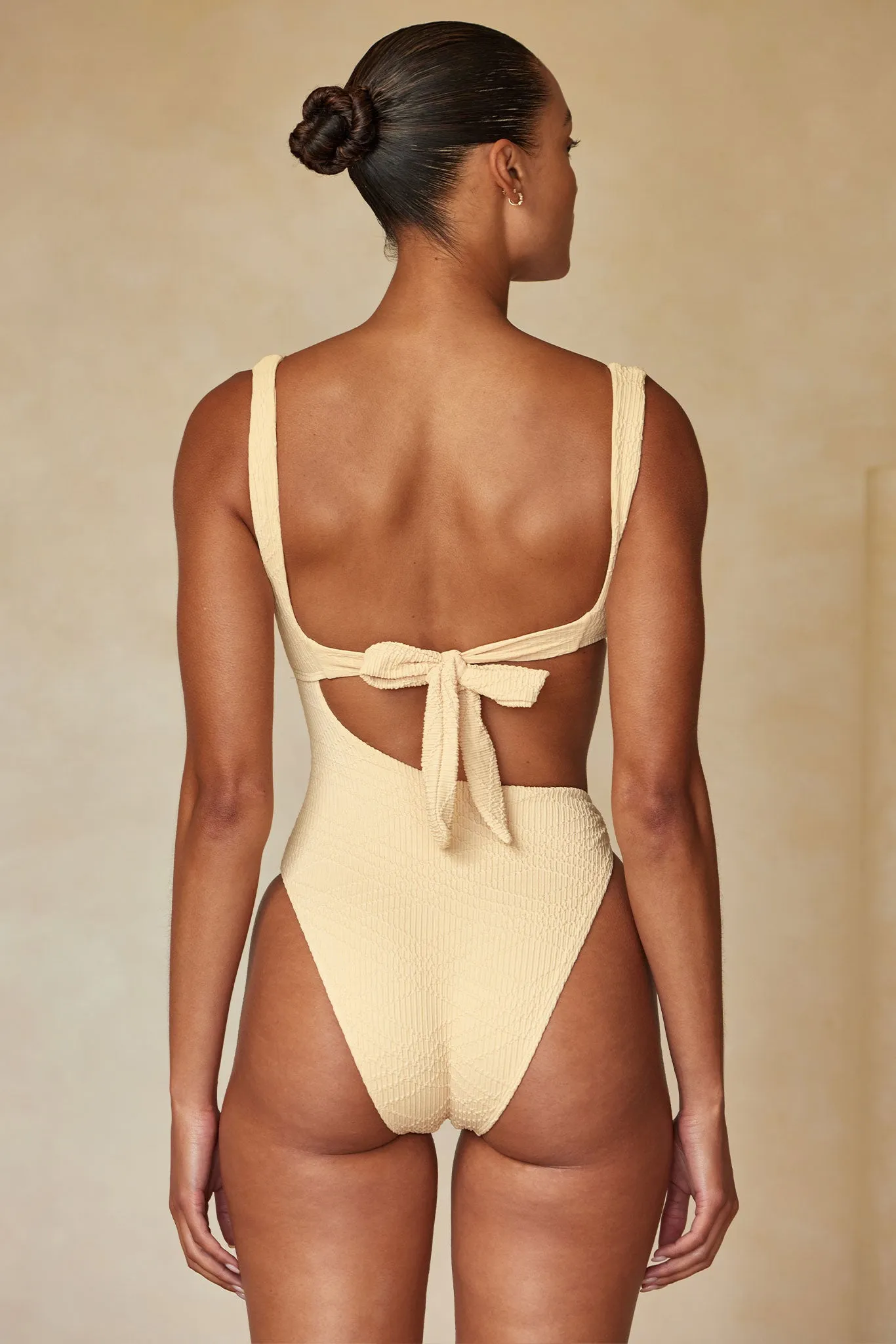 St. Barth's One Piece - Raffia Summer Plaid Monday Swimwear