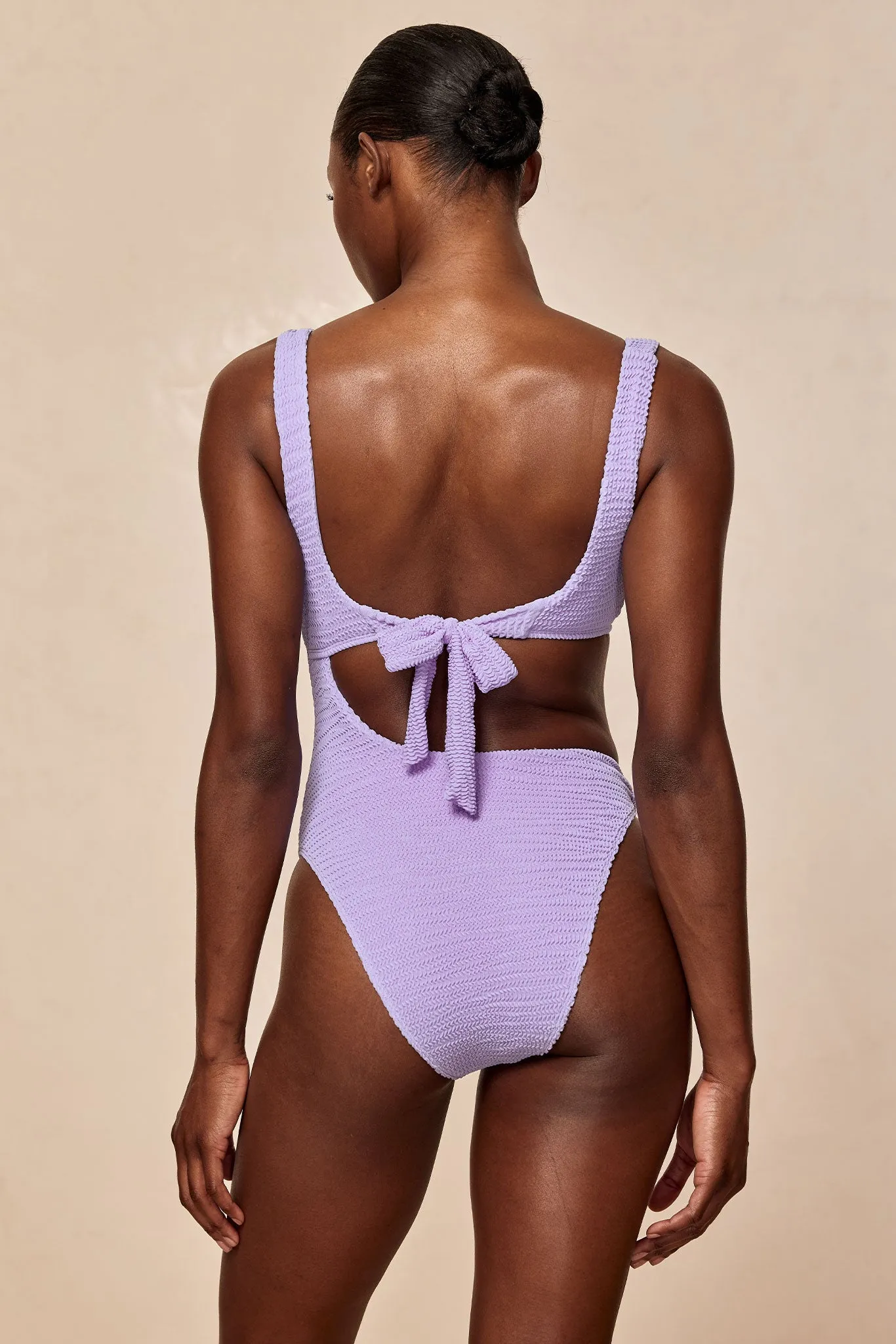 St. Barth's One Piece - Wisteria Crinkle Monday Swimwear
