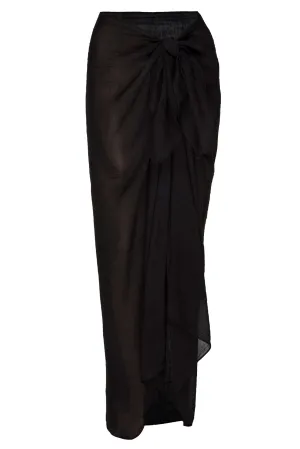 St. Tropez Sarong - Black Monday Swimwear
