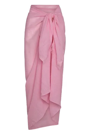St. Tropez Sarong - Cherry Blossom Crinkle Linen Monday Swimwear