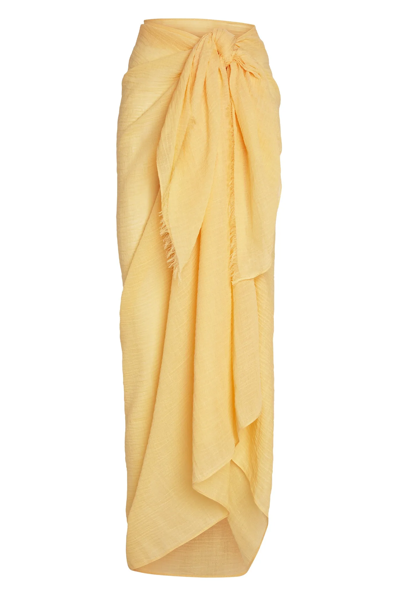 St. Tropez Sarong - Honey Crinkle Linen Monday Swimwear