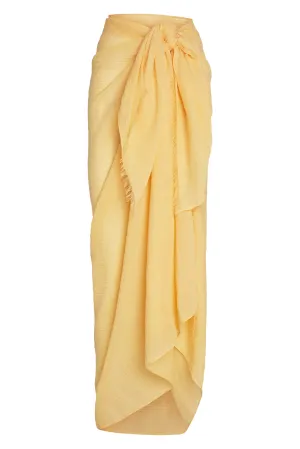 St. Tropez Sarong - Honey Crinkle Linen Monday Swimwear