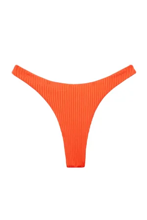 Tamarama Bottom - Papaya Wide Rib Monday Swimwear