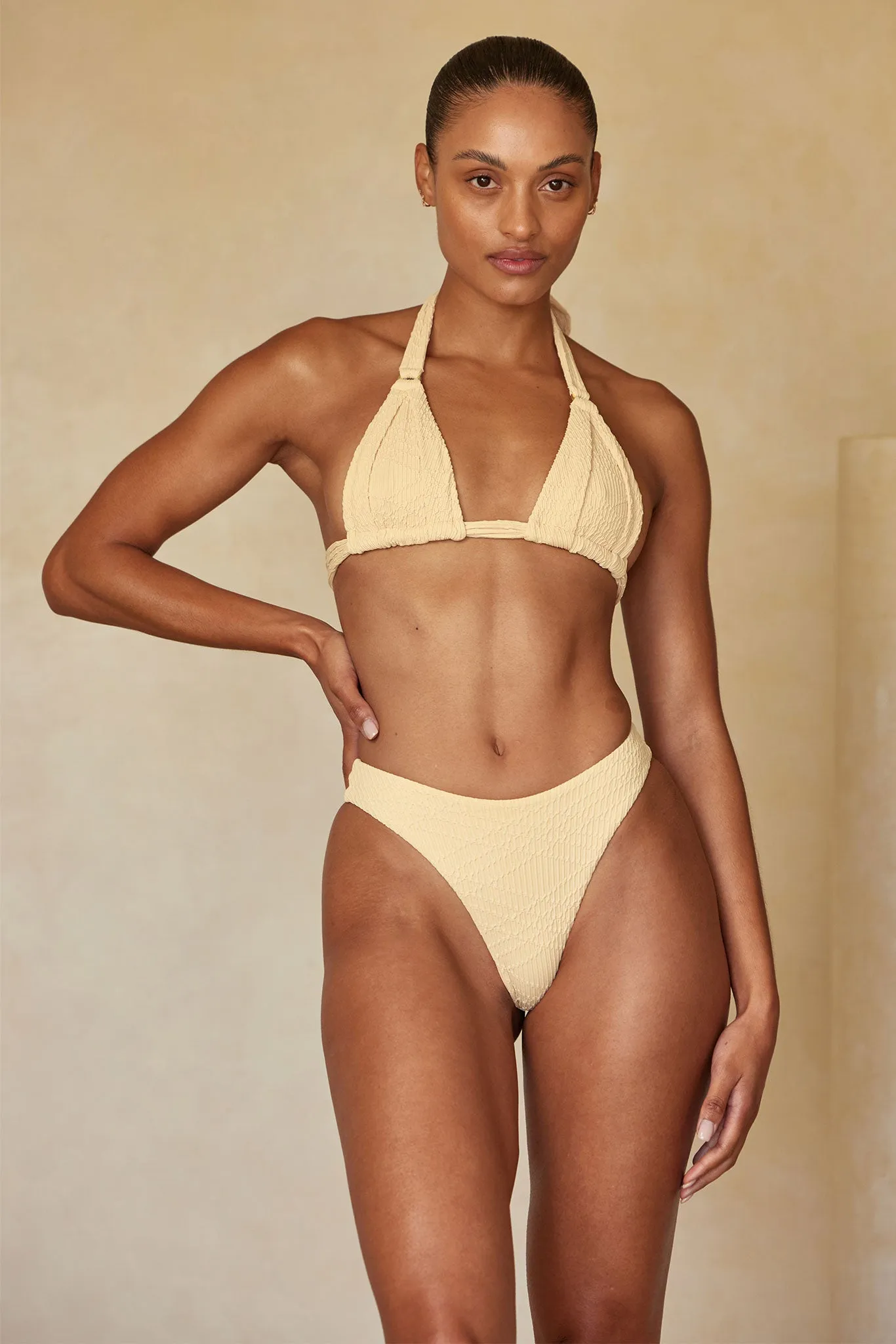 Tamarama Bottom - Raffia Summer Plaid Monday Swimwear