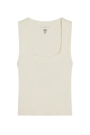 Tash Tank - Ivory Rib Monday Swimwear
