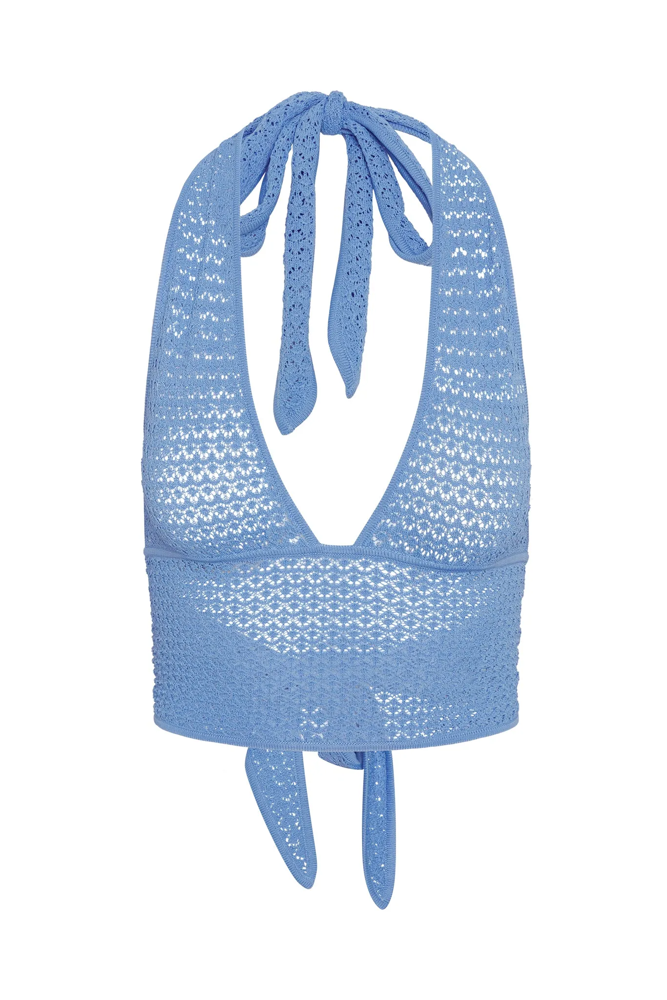 Toulon Top - Azure Lace Crochet Monday Swimwear