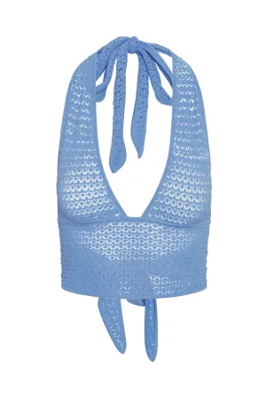 Toulon Top - Azure Lace Crochet Monday Swimwear