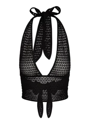 Toulon Top - Black Lace Crochet Monday Swimwear