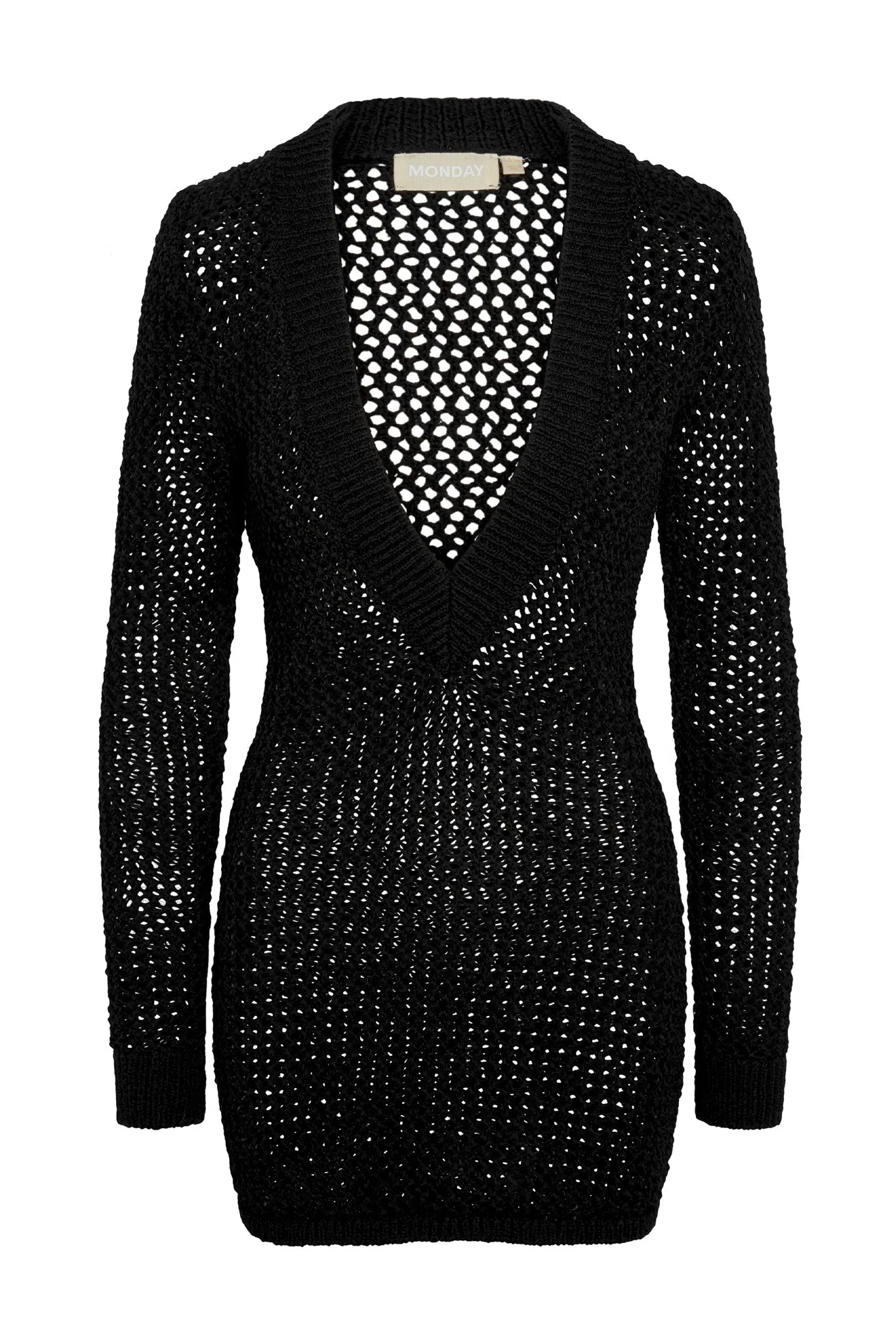 Tuscany Mini Dress - Black Petit Crochet Monday Swimwear