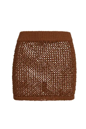 Venice Skirt - Bronze Diamond Crochet Monday Swimwear