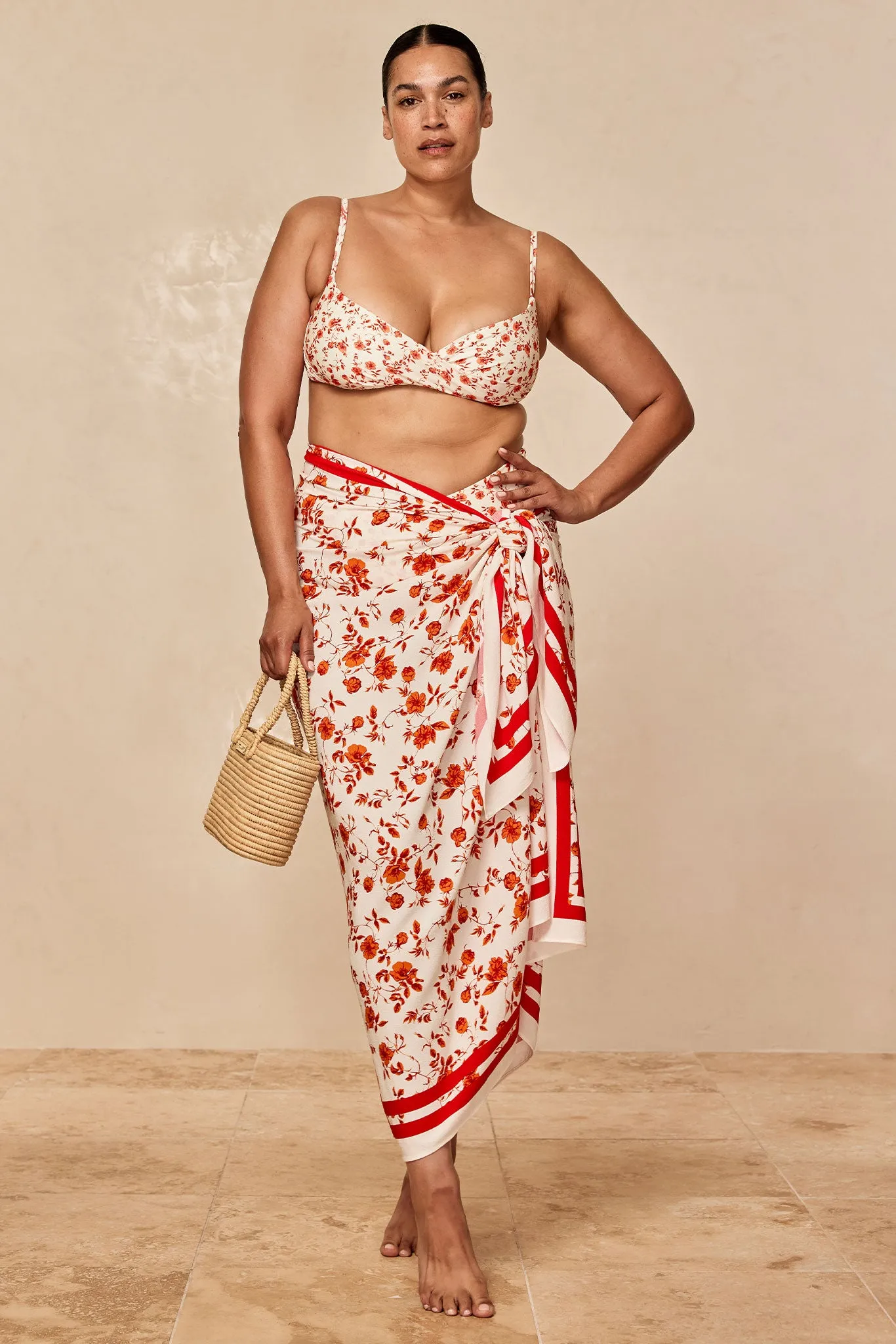 Via Marina Piccola Sarong - Sunrise Floral Monday Swimwear
