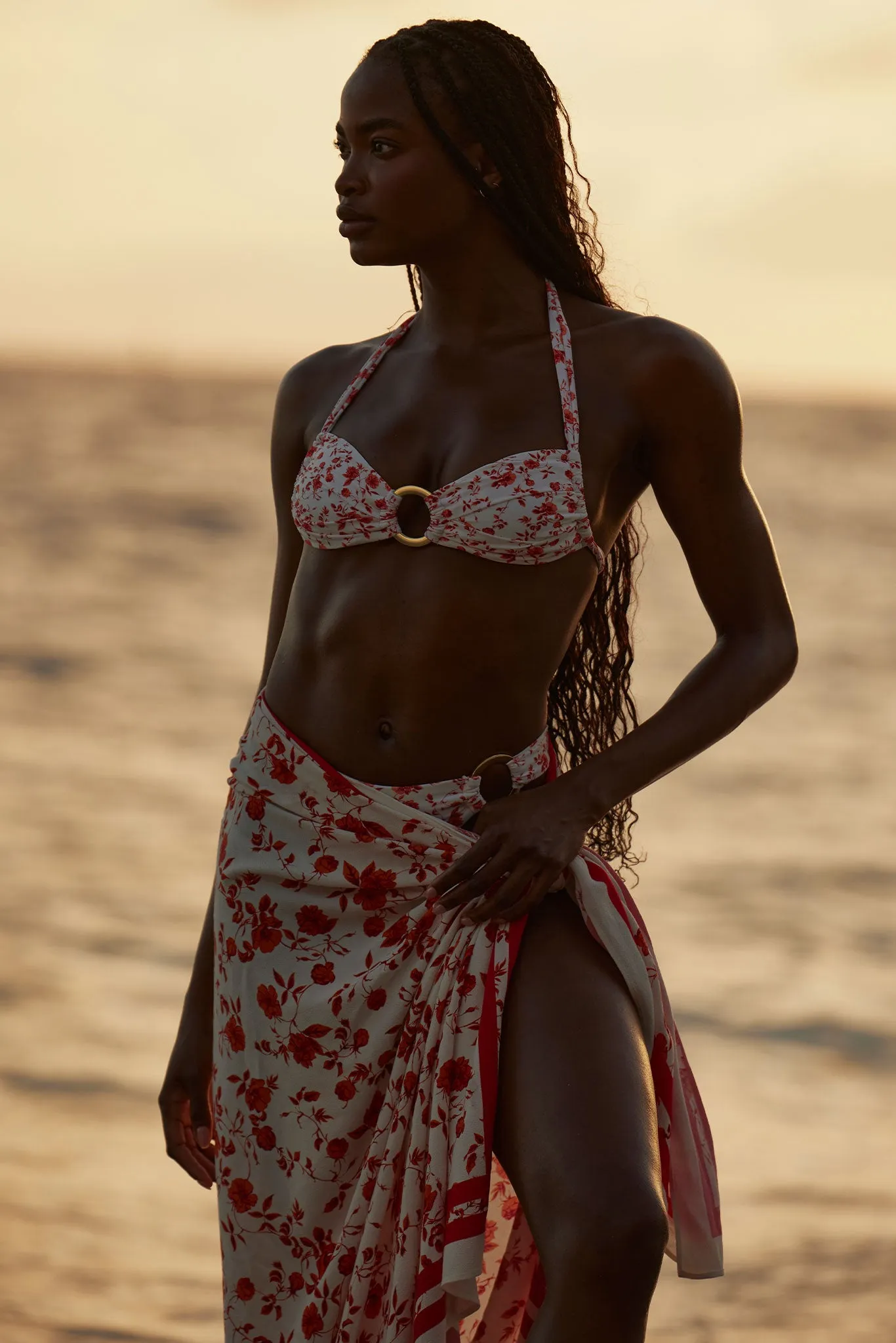 Via Marina Piccola Sarong - Sunrise Floral Monday Swimwear