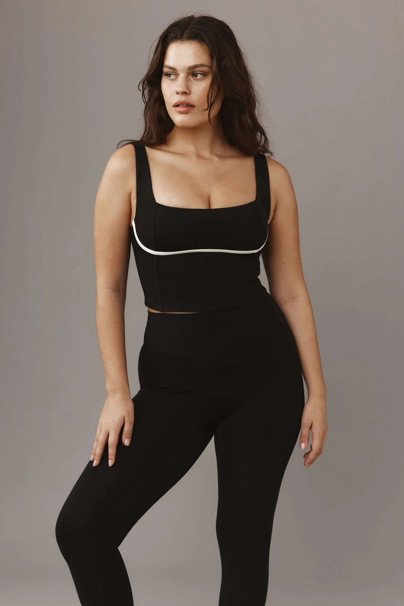 Zion Tank - Black/Ivory Monday Swimwear