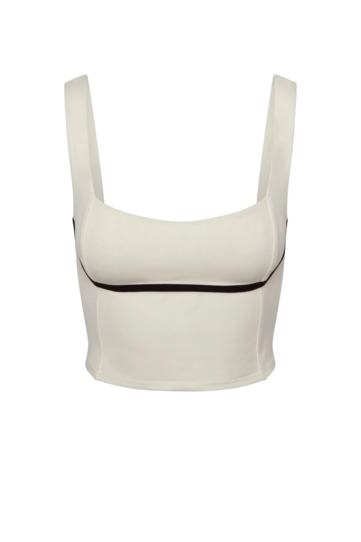Zion Tank - Ivory/Black Monday Swimwear