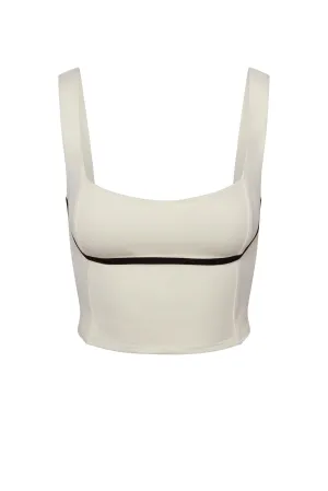 Zion Tank - Ivory/Black Monday Swimwear