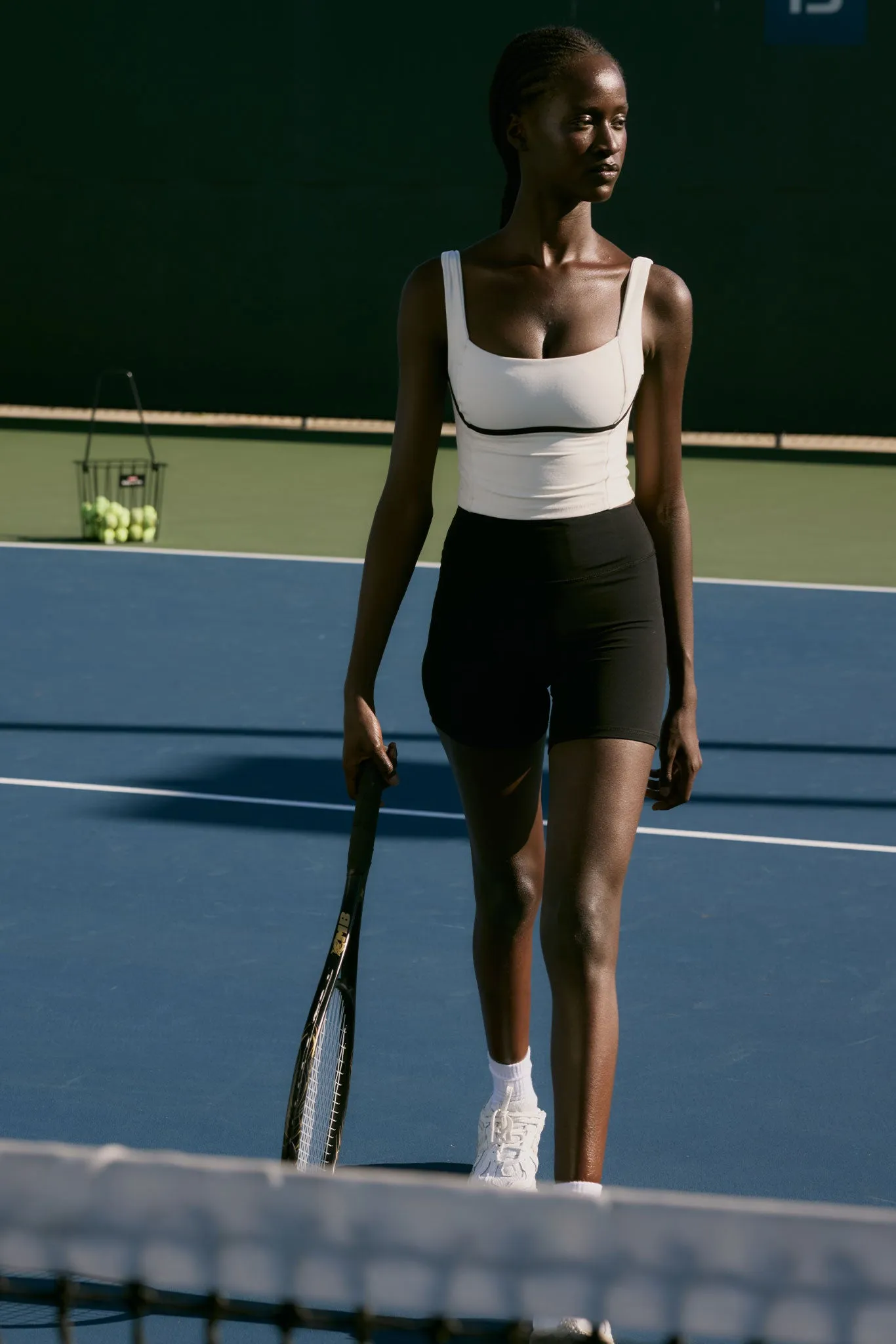 Zion Tank - Ivory/Black Monday Swimwear