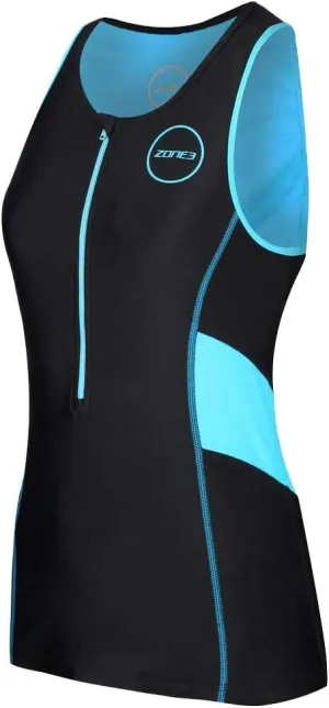 Zone 3 Activate Women's Triathlon Top (Black/Turquoise)